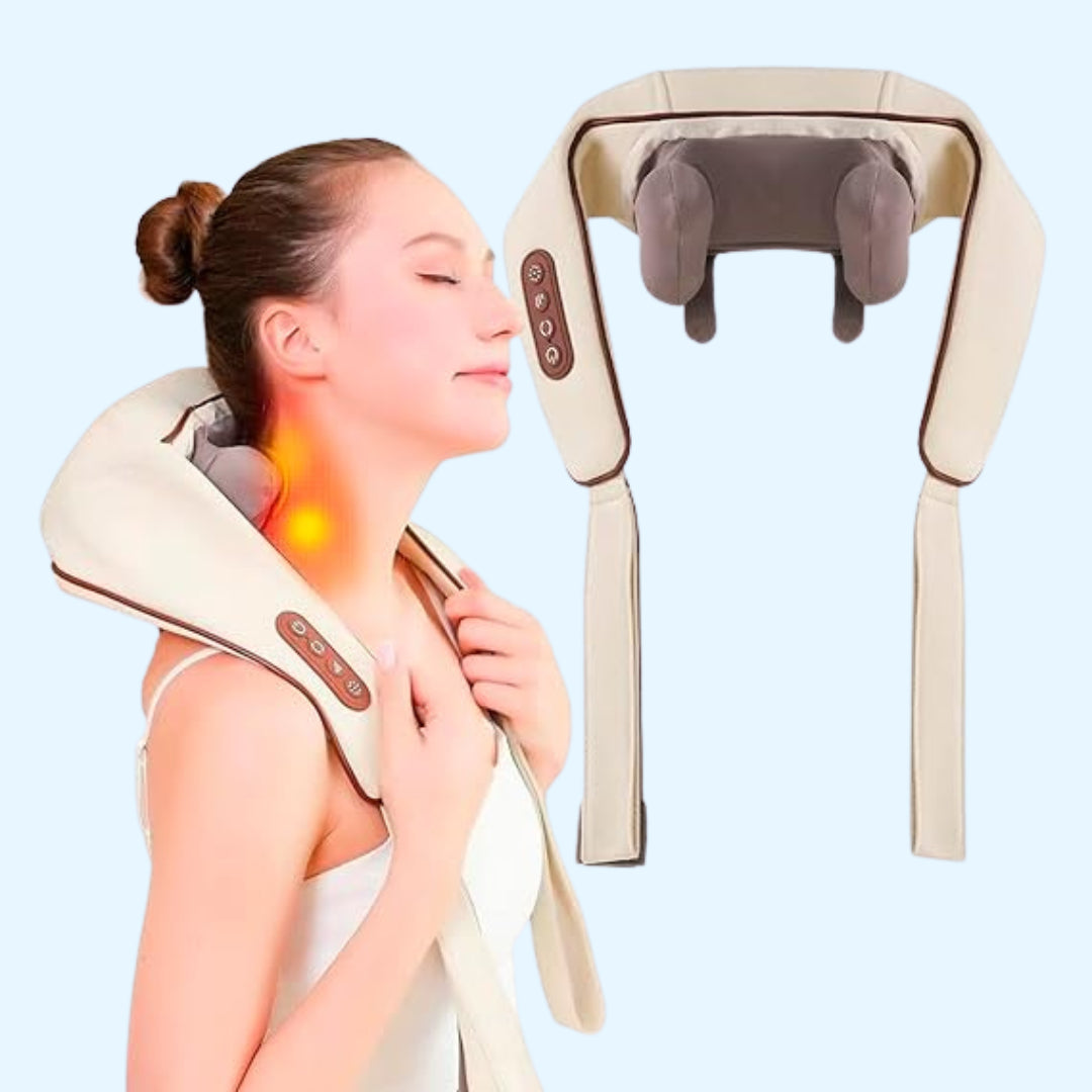 Massaggiatore elettrico senza fili Shiatsu impastante 6D per collo, spalle, schiena, gambe e vita per un sollievo mirato dal dolore