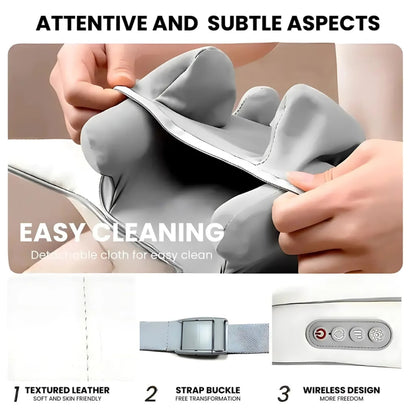 Massaggiatore elettrico senza fili Shiatsu impastante 6D per collo, spalle, schiena, gambe e vita per un sollievo mirato dal dolore